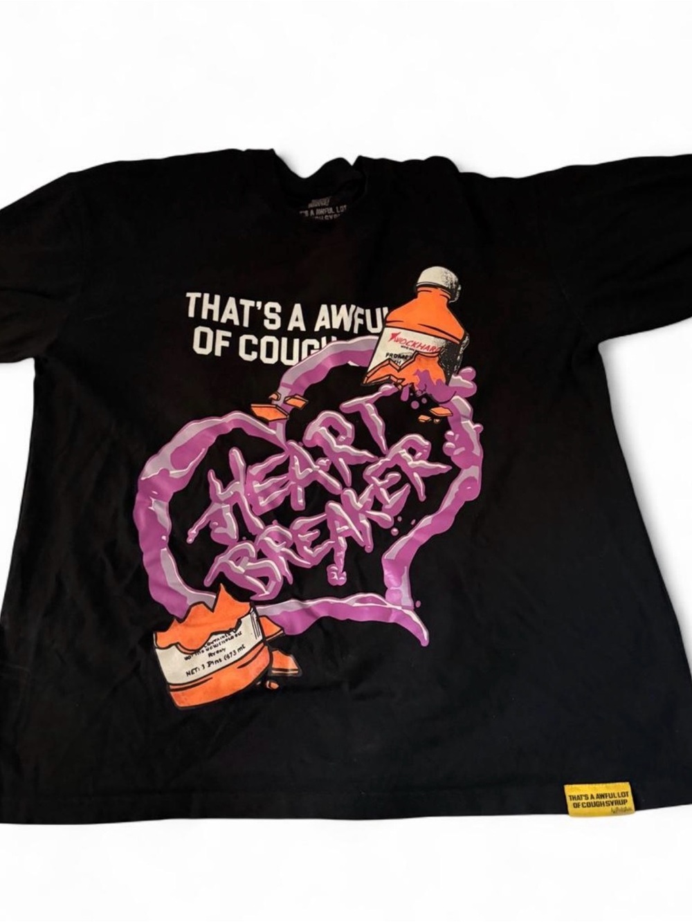 Graphic 'Heart Breaker' Short Sleeve Tee - Black